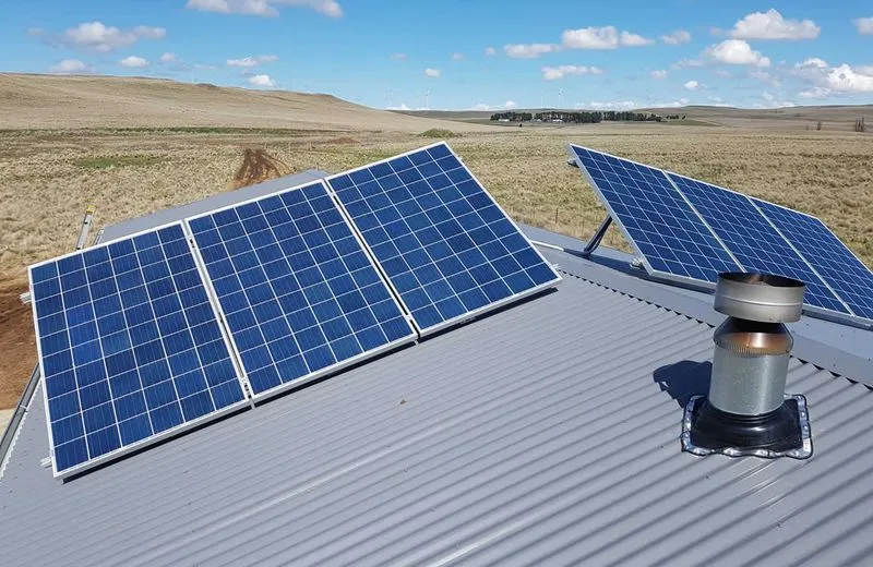 Solar panels for small off-grid system on the farm