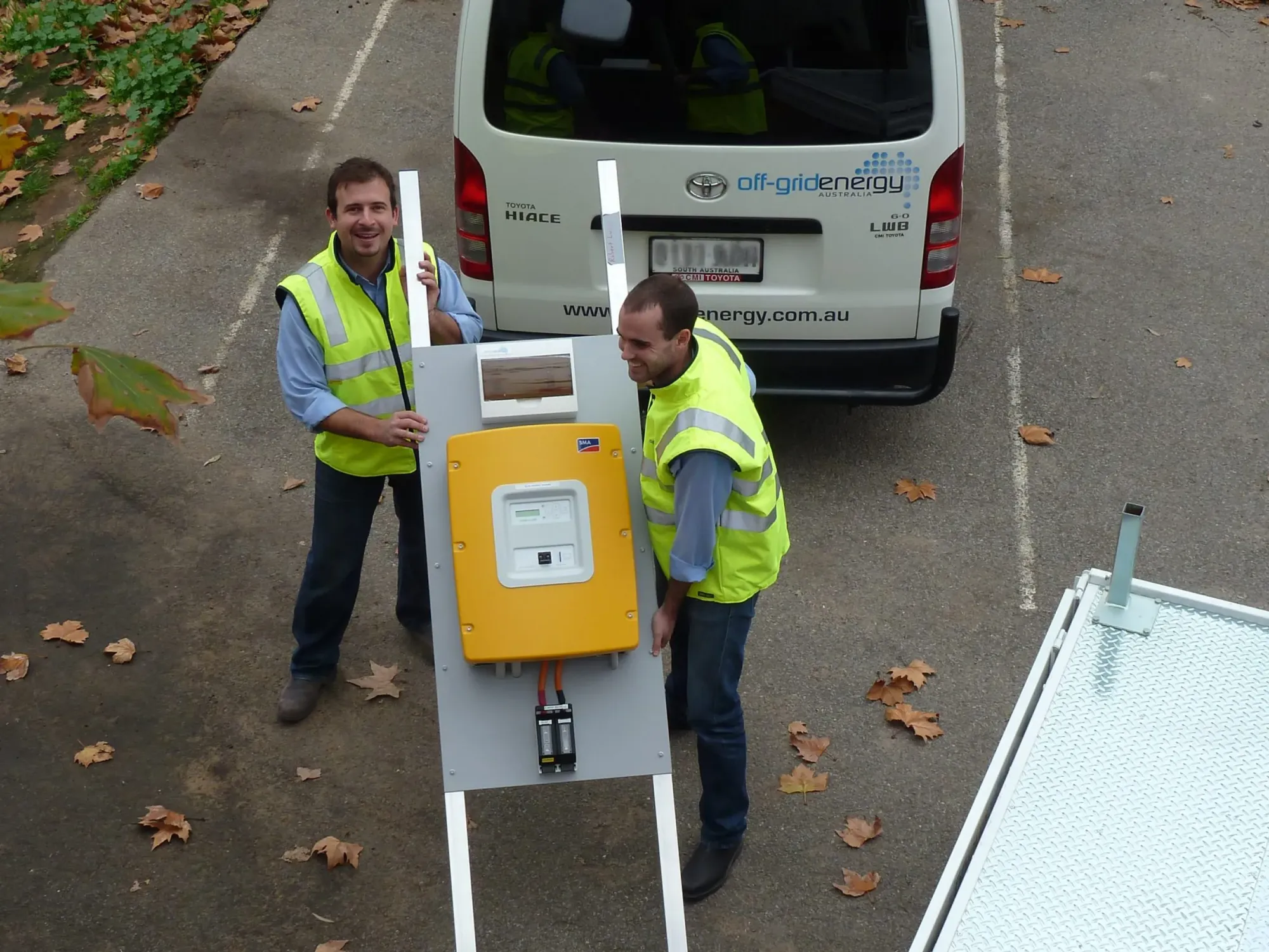 Hugh Driscoll and Sean LePoidevin from Off-Grid Energy Australia