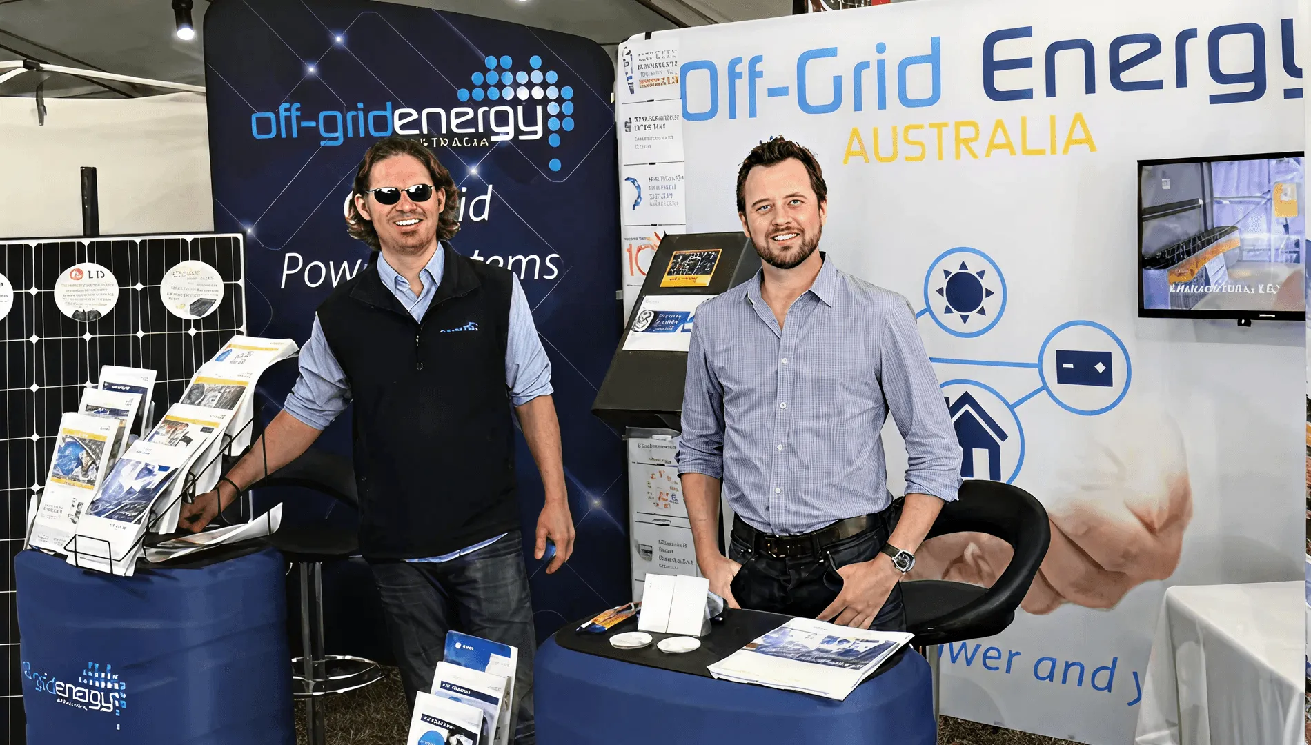 Off-Grid Energy team at a trade show