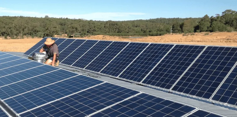 Solar array installation