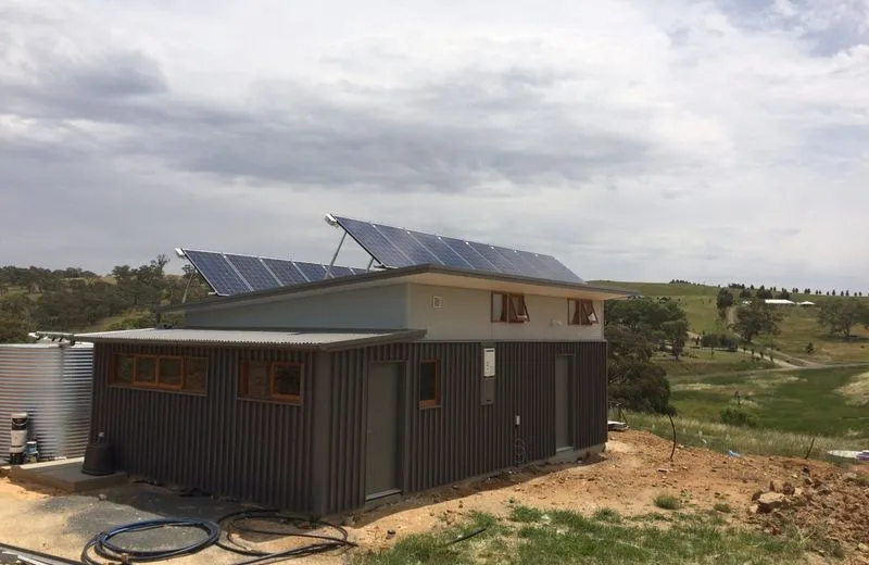 Off grid solar system install in rural NSW