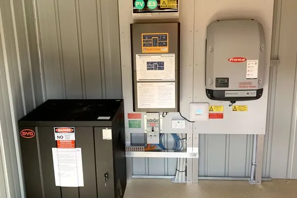 Battery bank and inverter for an off-grid solar system in Beaufort VIC