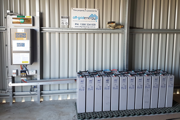 Batteries and inverter for off-grid system in Ballan VIC