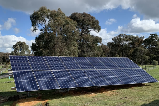 Solar array for off-grid power system in Beaufort
