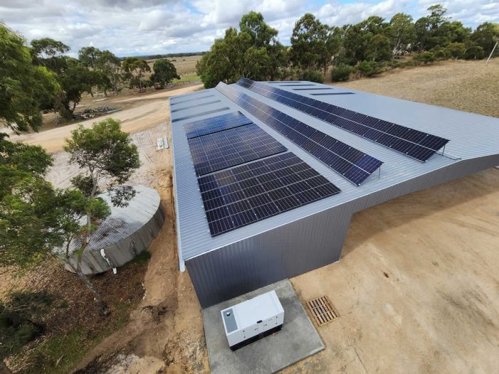 53kW of solar panels for the farms off-grid system