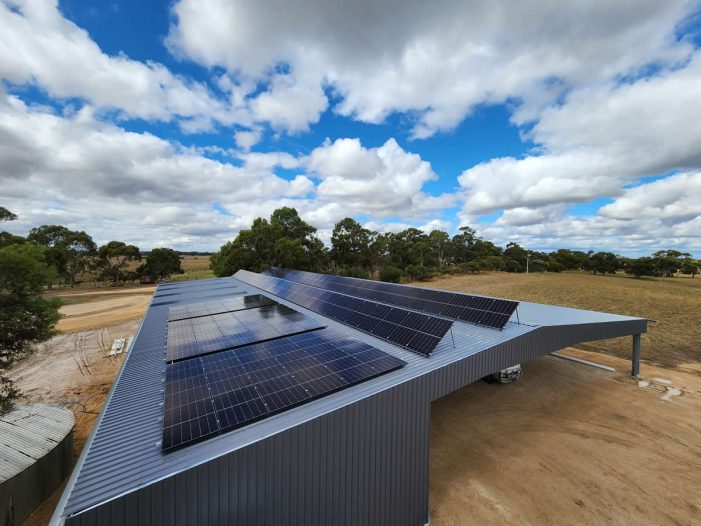 Nice view over the farms solar panel shed