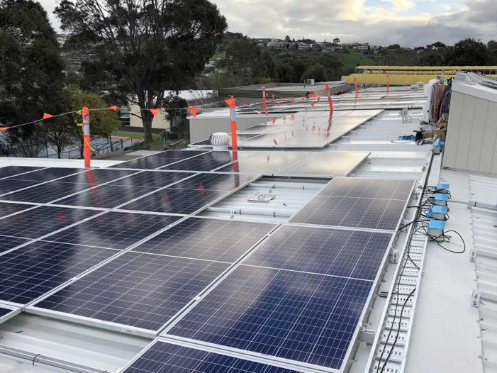 Solar panels installed on primary school in Victoria