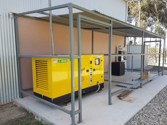 Backup generator for off-grid solar system at Lobethal winery