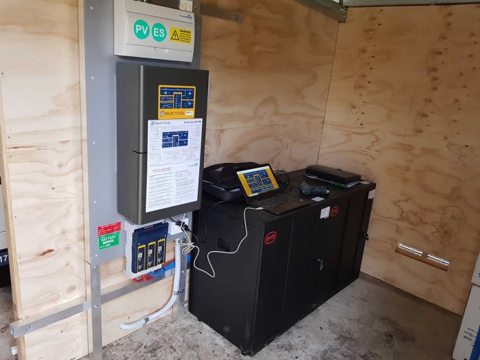 Battery bank and inverter for off-grid power system on Kangaroo Island