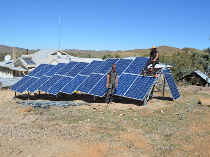 Ground mounted solar array installation